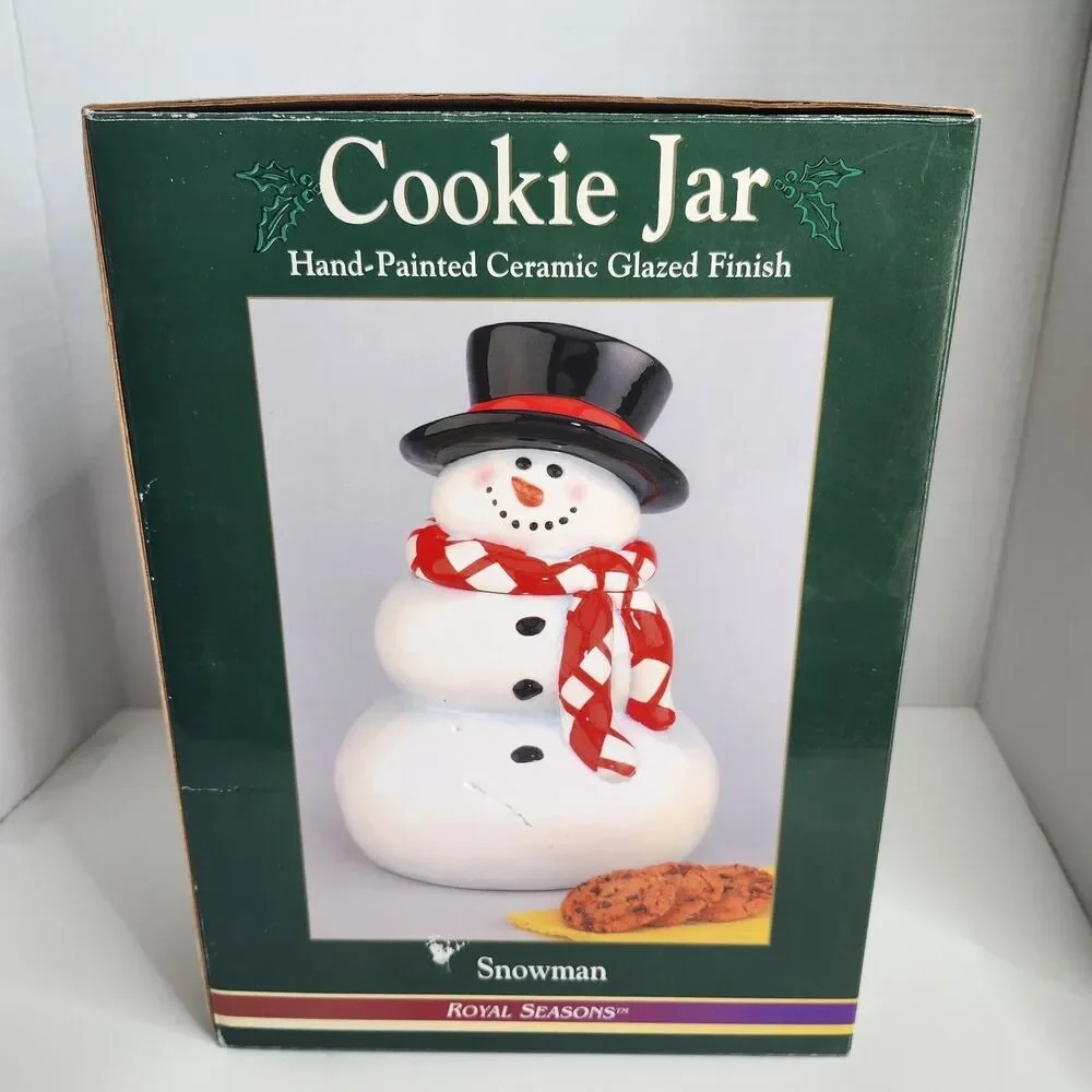Vintage Atico Frosty The Snowman Cookie Jar Ceramic 11